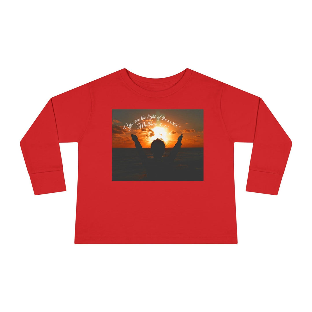 You are the light of the world |Toddler Long Sleeve Tee - Faith Scripture Gift | Gifts Of Words
