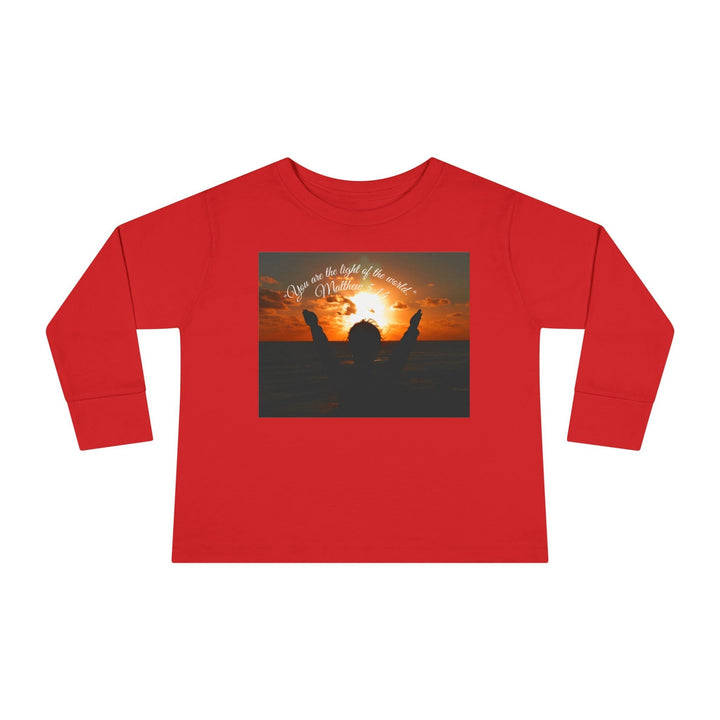 You are the light of the world |Toddler Long Sleeve Tee - Faith Scripture Gift | Gifts Of Words