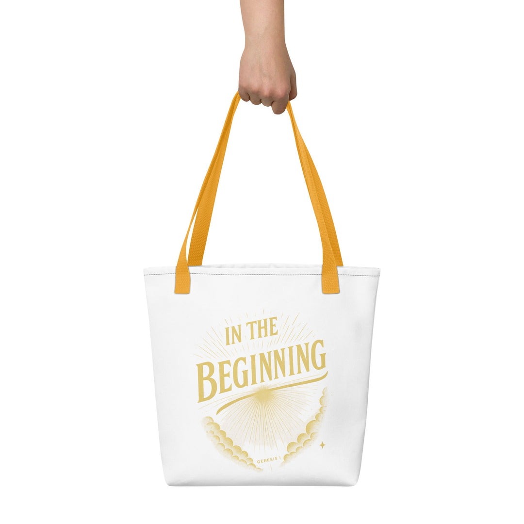 In the Beginning Tote bag - Faith Scripture Gift | Gifts Of Words
