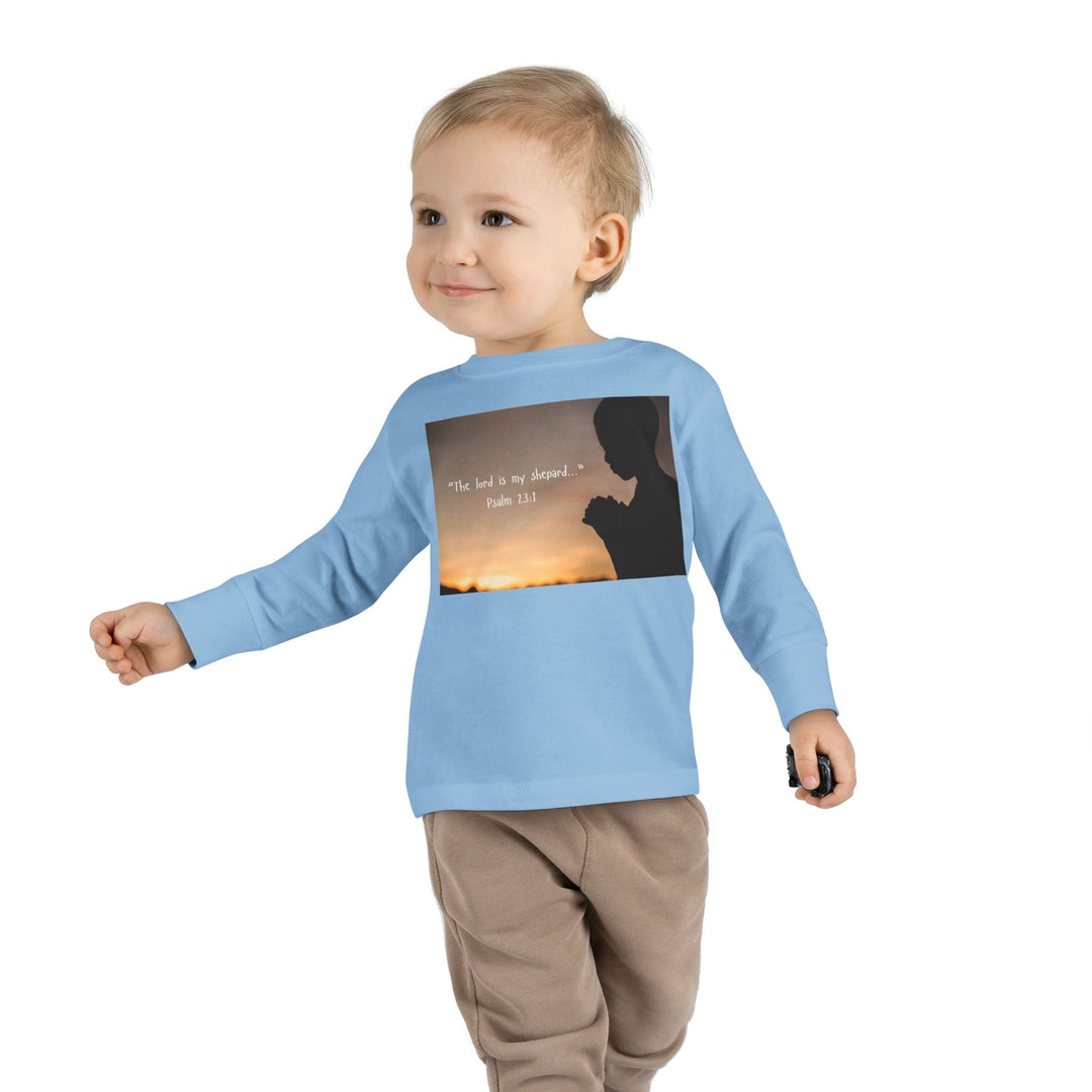 The lord is my shepard |Toddler Long Sleeve Tee - Faith Scripture Gift | Gifts Of Words