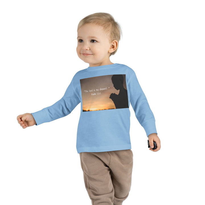 The lord is my shepard |Toddler Long Sleeve Tee - Faith Scripture Gift | Gifts Of Words