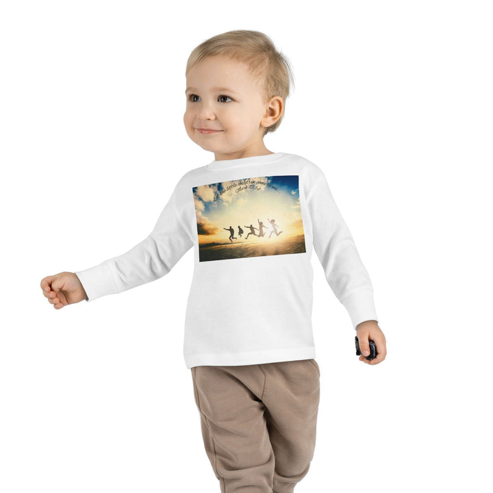 Let the little children come to me |Toddler Long Sleeve Tee - Faith Scripture Gift | Gifts Of Words