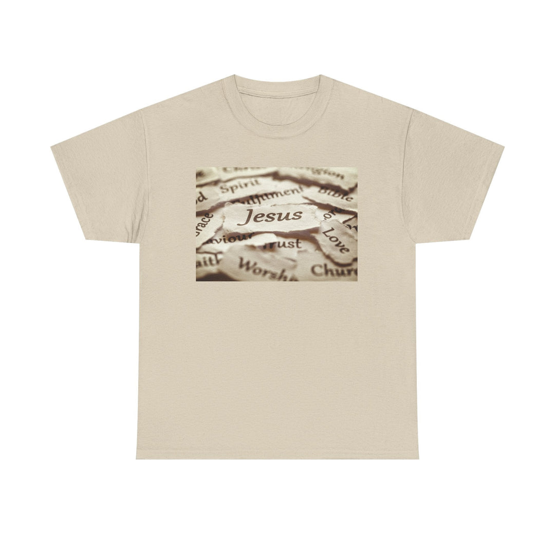 Jesus | Heavy Cotton Tee - Faith Scripture Gift | Gifts Of Words