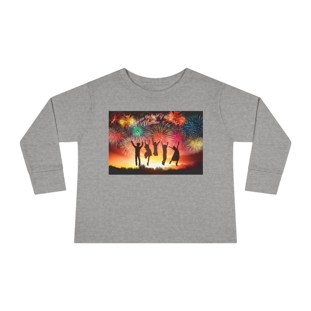 You are the light of the world |Toddler Long Sleeve Tee - Faith Scripture Gift | Gifts Of Words