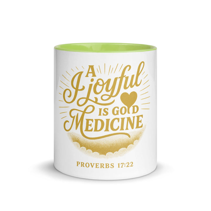 A joyful is good medicine Mug - Faith Scripture Gift | Gifts Of Words