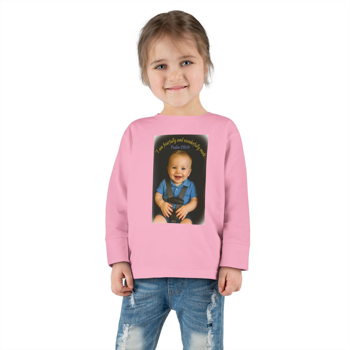 I am fearfally |Toddler Long Sleeve Tee - Faith Scripture Gift | Gifts Of Words