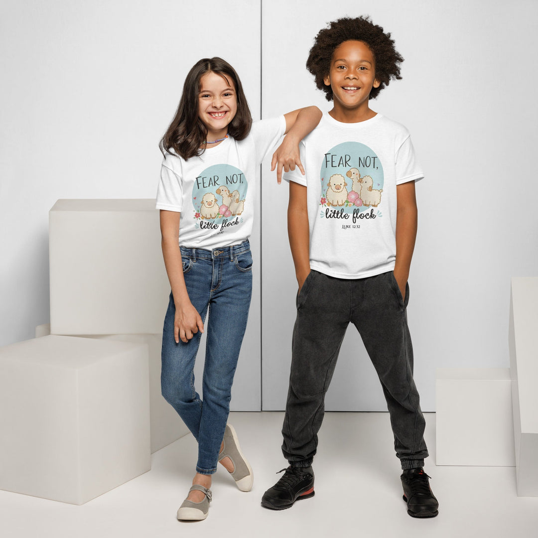 Fear Not, Little Flock Youth t-shirt - Faith Scripture Gift | Gifts Of Words