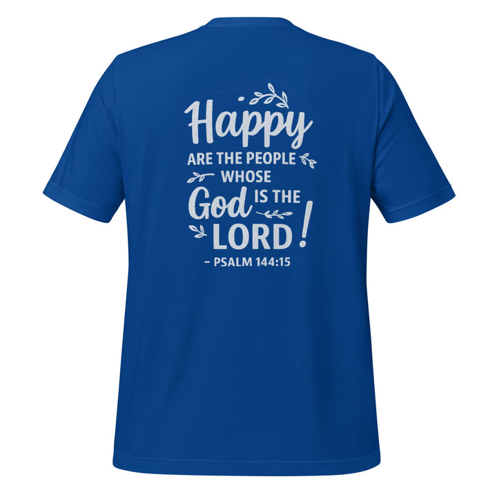Happy Are The People T-Shirt - Faith Scripture Gift | Gifts Of Words