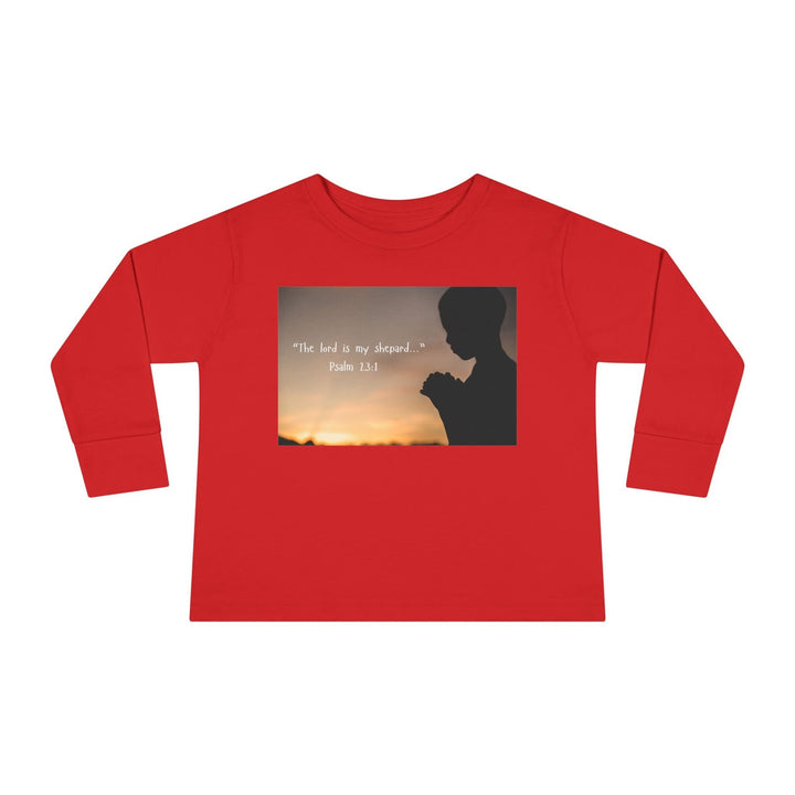 The lord is my shepard |Toddler Long Sleeve Tee - Faith Scripture Gift | Gifts Of Words