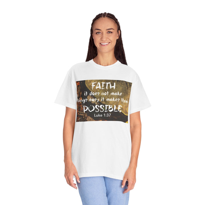 Garment-Dyed T-Shirt – Premium Retro Wash Soft Cotton Tee - Faith Scripture Gift | Gifts Of Words
