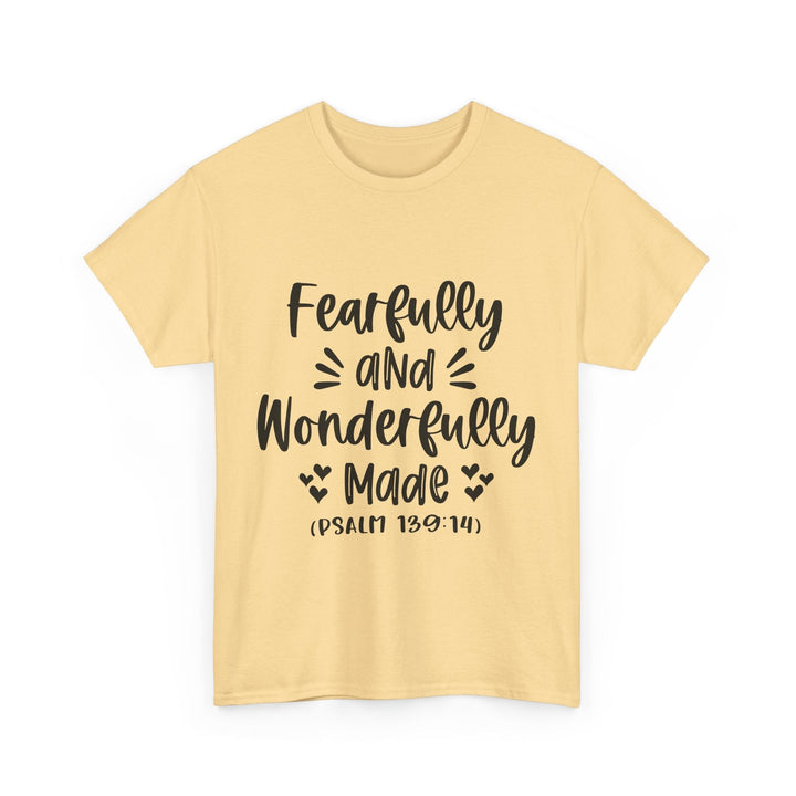 Fearfully And Wonderfully Made Unisex Heavy Cotton Tee - Faith Scripture Gift | Gifts Of Words