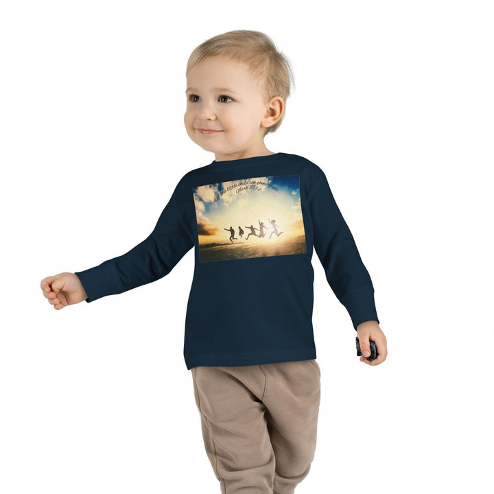 Let the little children come to me |Toddler Long Sleeve Tee - Faith Scripture Gift | Gifts Of Words