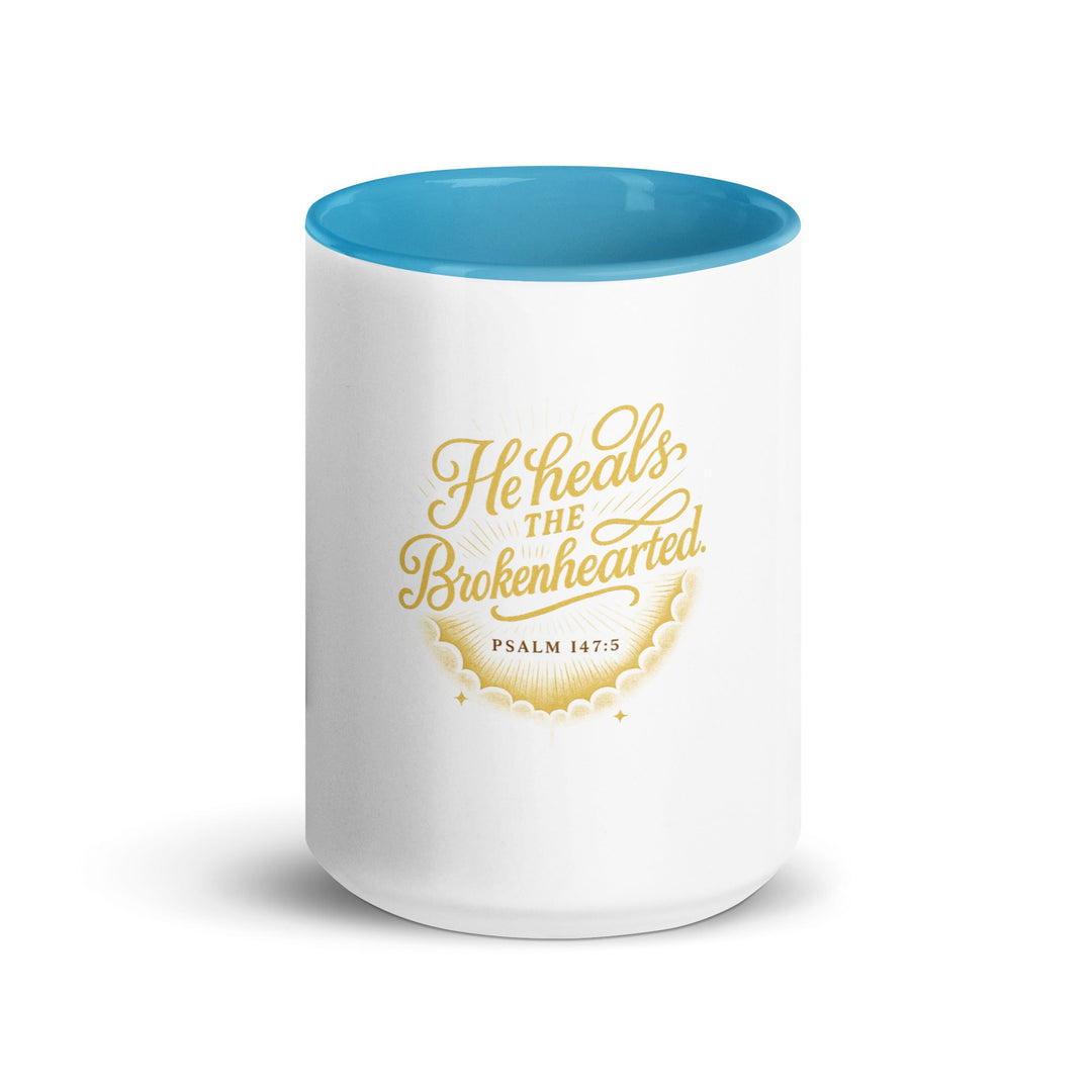 He heals the brokenhearted mug - Faith Scripture Gift | Gifts Of Words