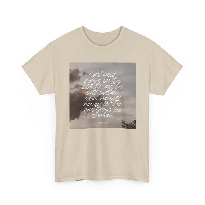 Heavy Cotton Tee Shirt - Premium Durable Classic Fit - Faith Scripture Gift | Gifts Of Words