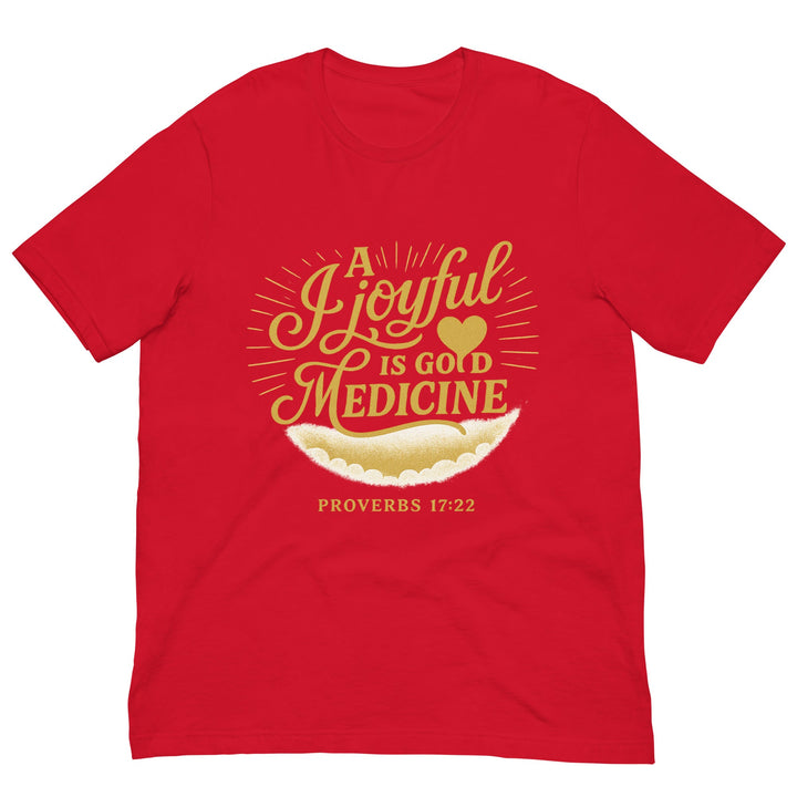 A joyful is a good medicine T-shirt - Faith Scripture Gift | Gifts Of Words