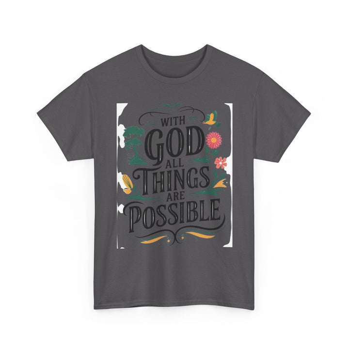 Heavy Cotton Unisex Tee - Premium Durable Graphic T-Shirt - Faith Scripture Gift | Gifts Of Words