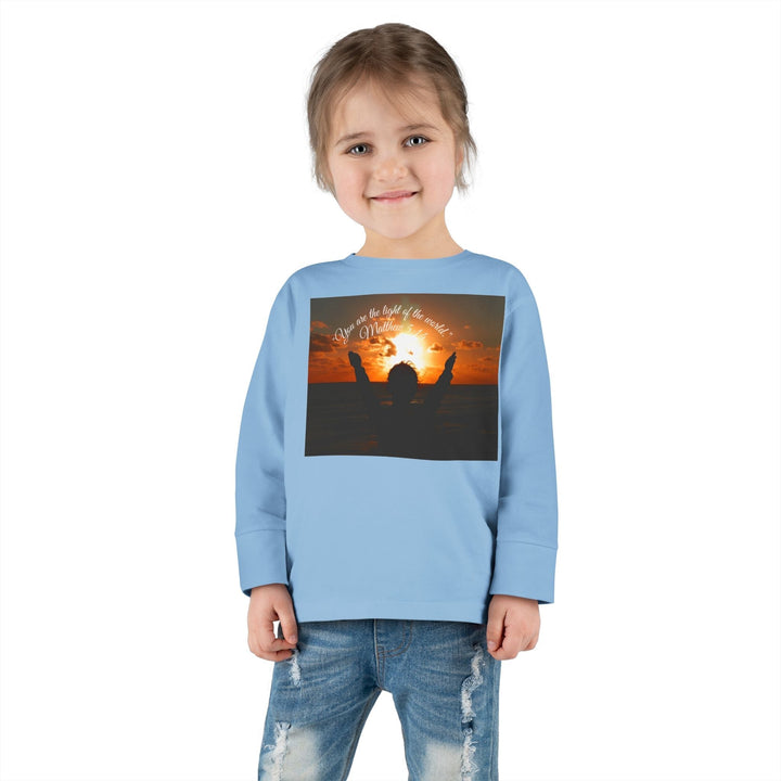 You are the light of the world |Toddler Long Sleeve Tee - Faith Scripture Gift | Gifts Of Words