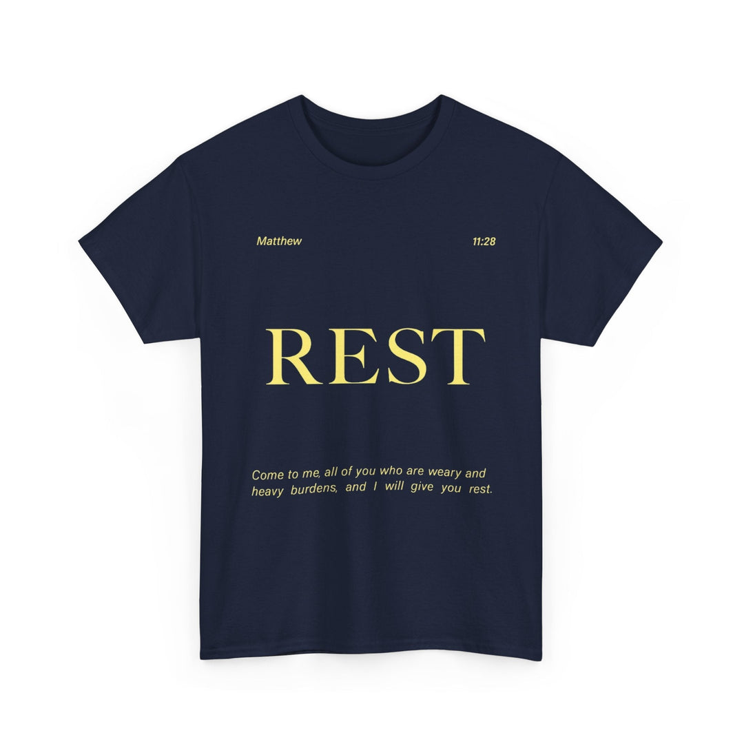 Heavy Cotton Tee Shirt - Premium Weight Durable Classic Fit - Faith Scripture Gift | Gifts Of Words