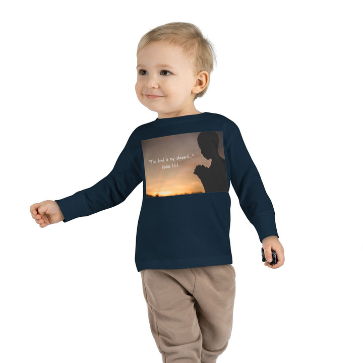 The lord is my shepard |Toddler Long Sleeve Tee - Faith Scripture Gift | Gifts Of Words