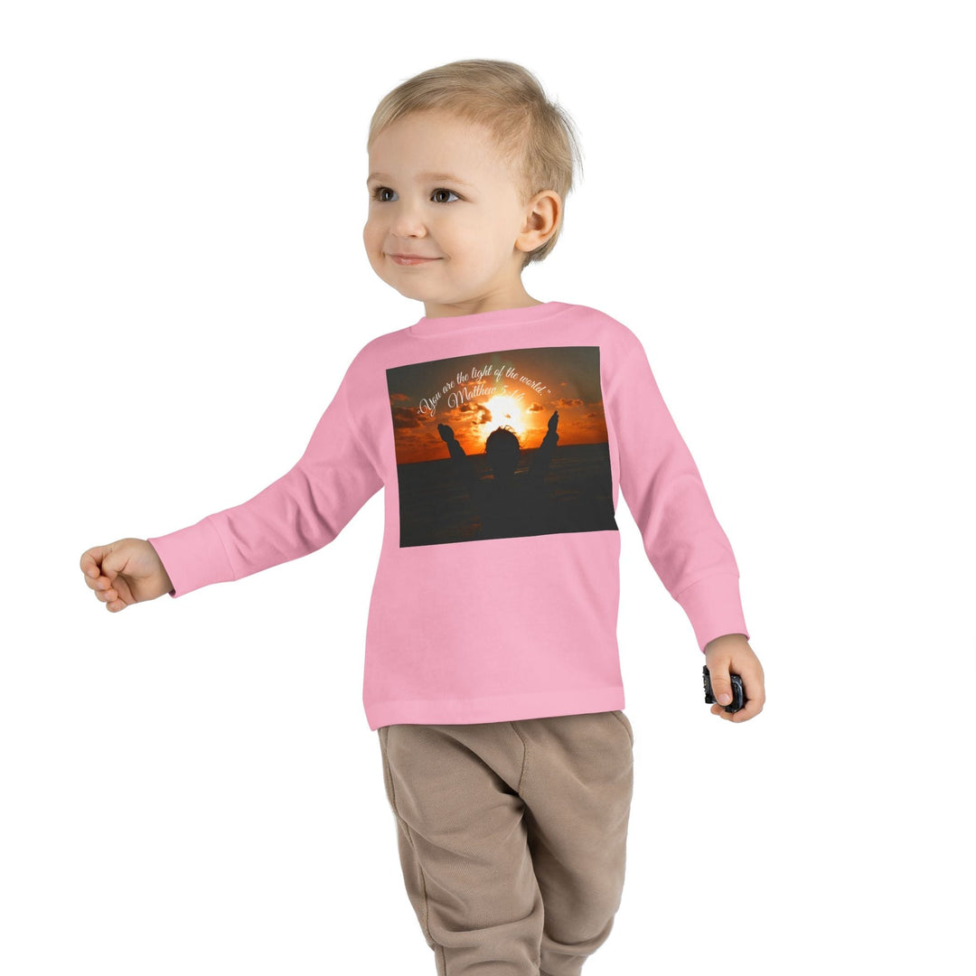 You are the light of the world |Toddler Long Sleeve Tee - Faith Scripture Gift | Gifts Of Words