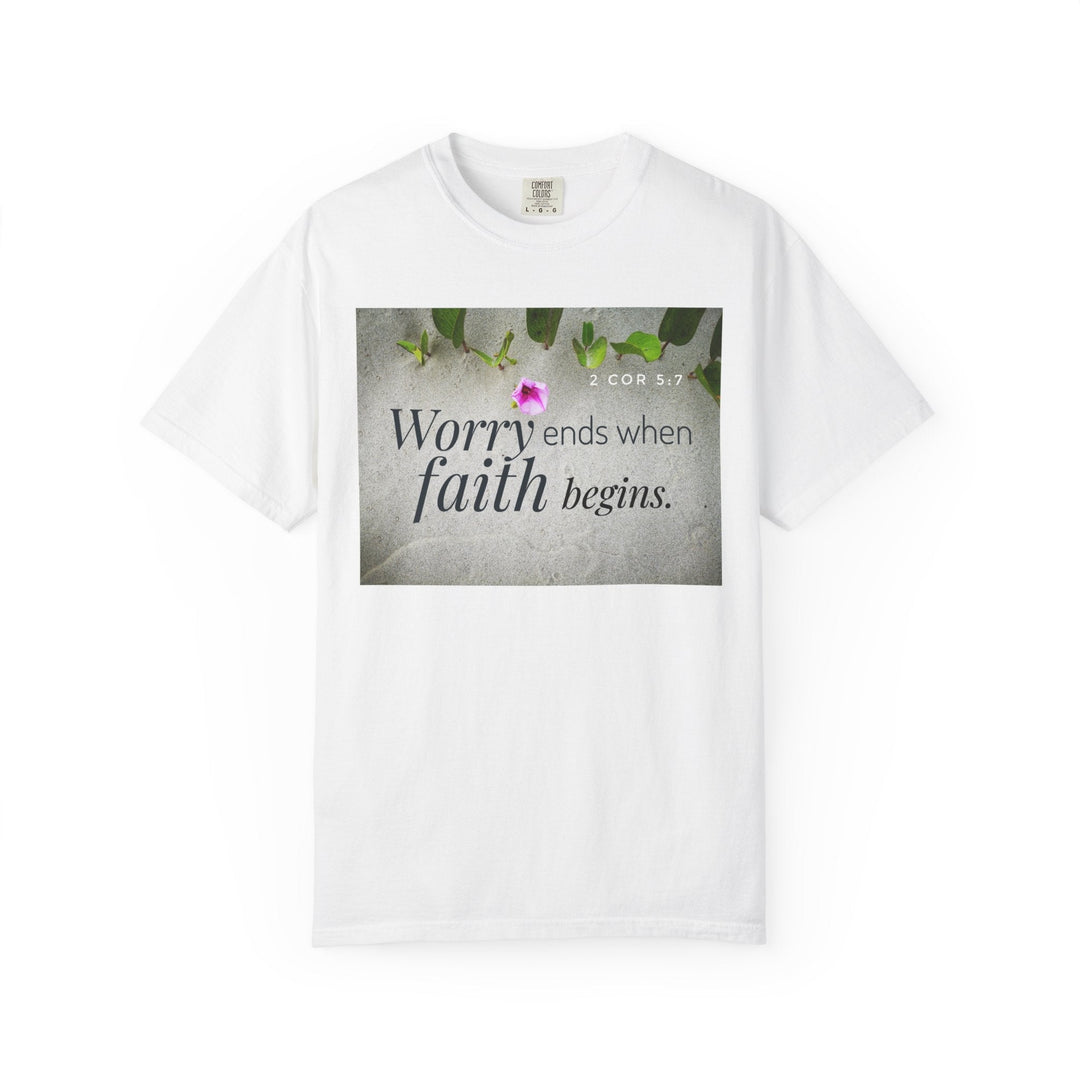 Garment-Dyed T-Shirt – Premium Retro Wash Soft Cotton Tee - Faith Scripture Gift | Gifts Of Words