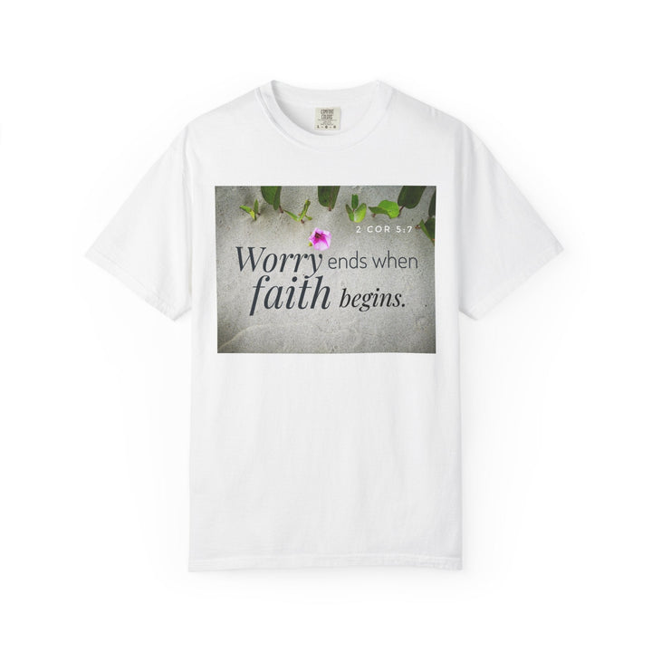 Garment-Dyed T-Shirt – Premium Retro Wash Soft Cotton Tee - Faith Scripture Gift | Gifts Of Words