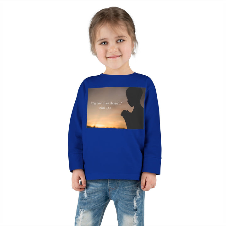 The lord is my shepard |Toddler Long Sleeve Tee - Faith Scripture Gift | Gifts Of Words