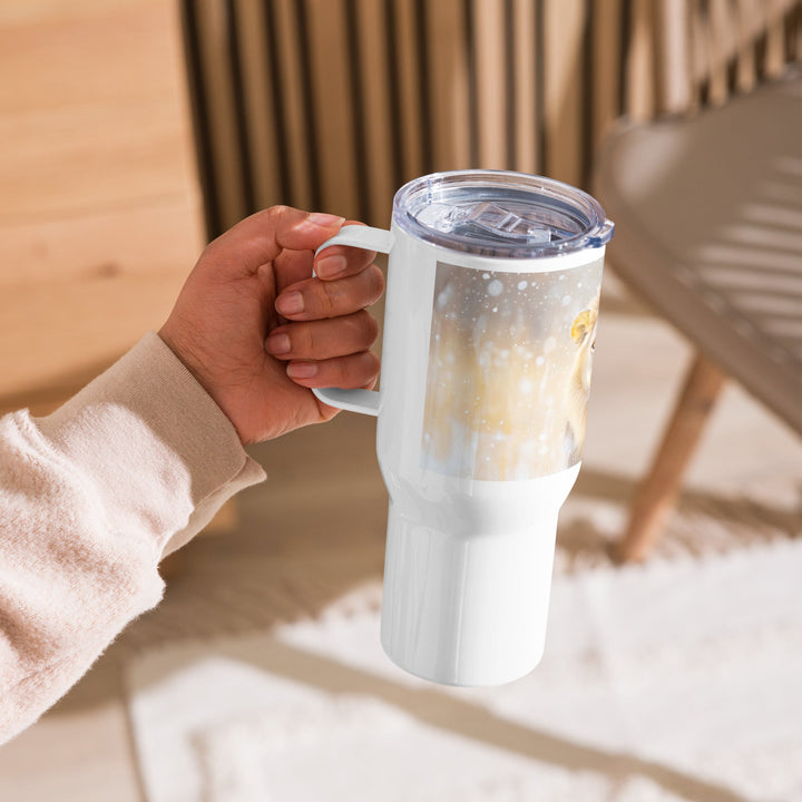 Travel mug with a handle - Faith Scripture Gift | Gifts Of Words