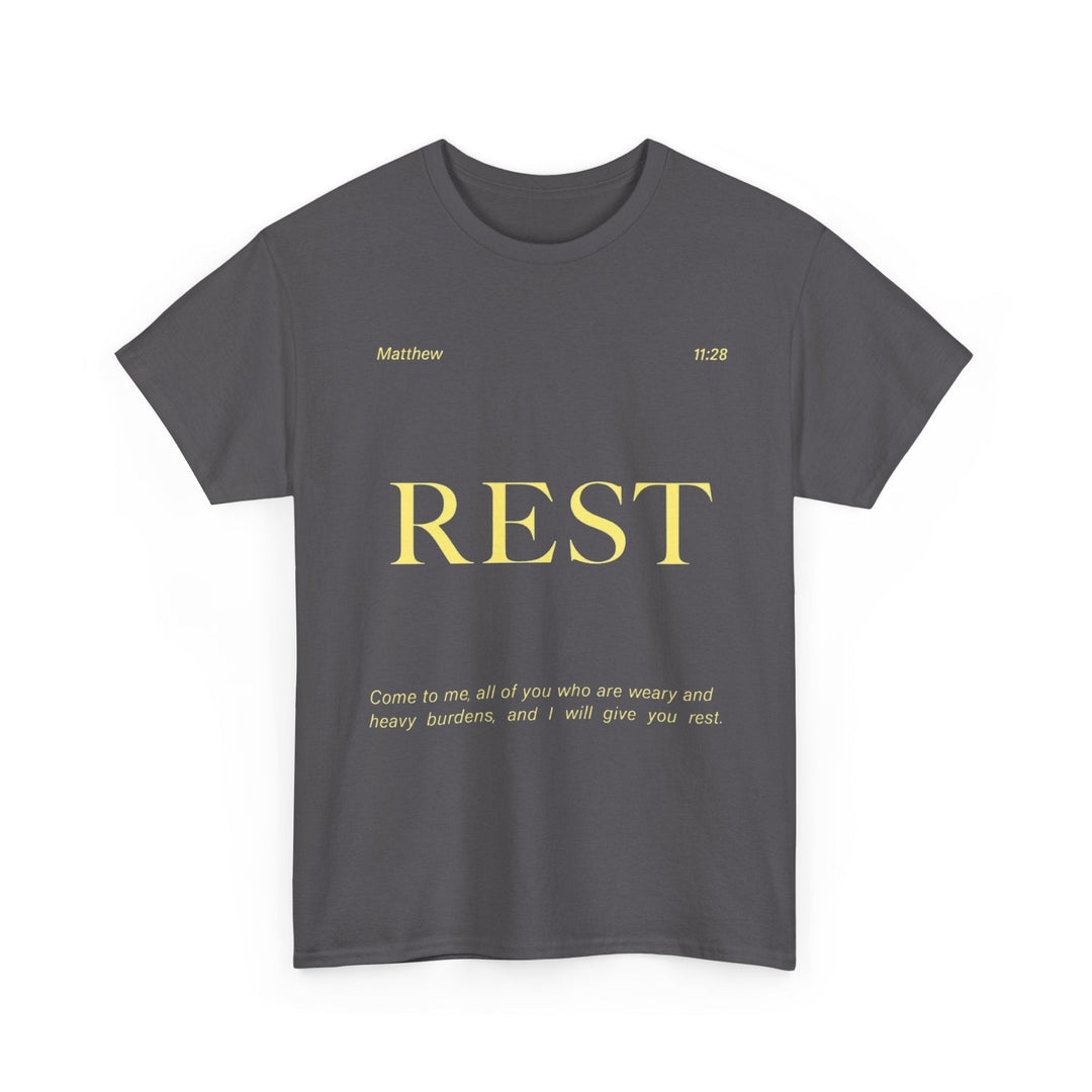 Heavy Cotton Tee Shirt - Premium Weight Durable Classic Fit - Faith Scripture Gift | Gifts Of Words