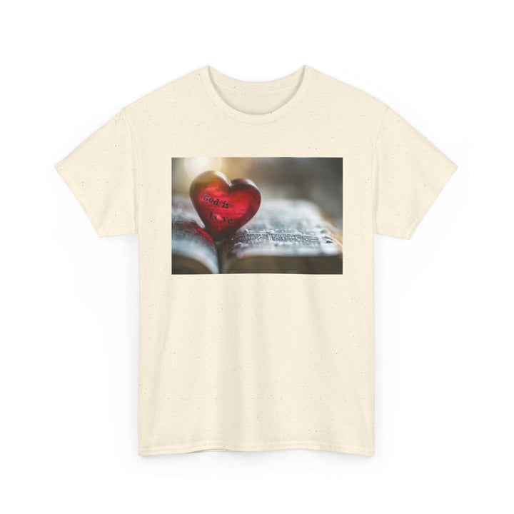 God is Love | Heavy Cotton Tee - Faith Scripture Gift | Gifts Of Words
