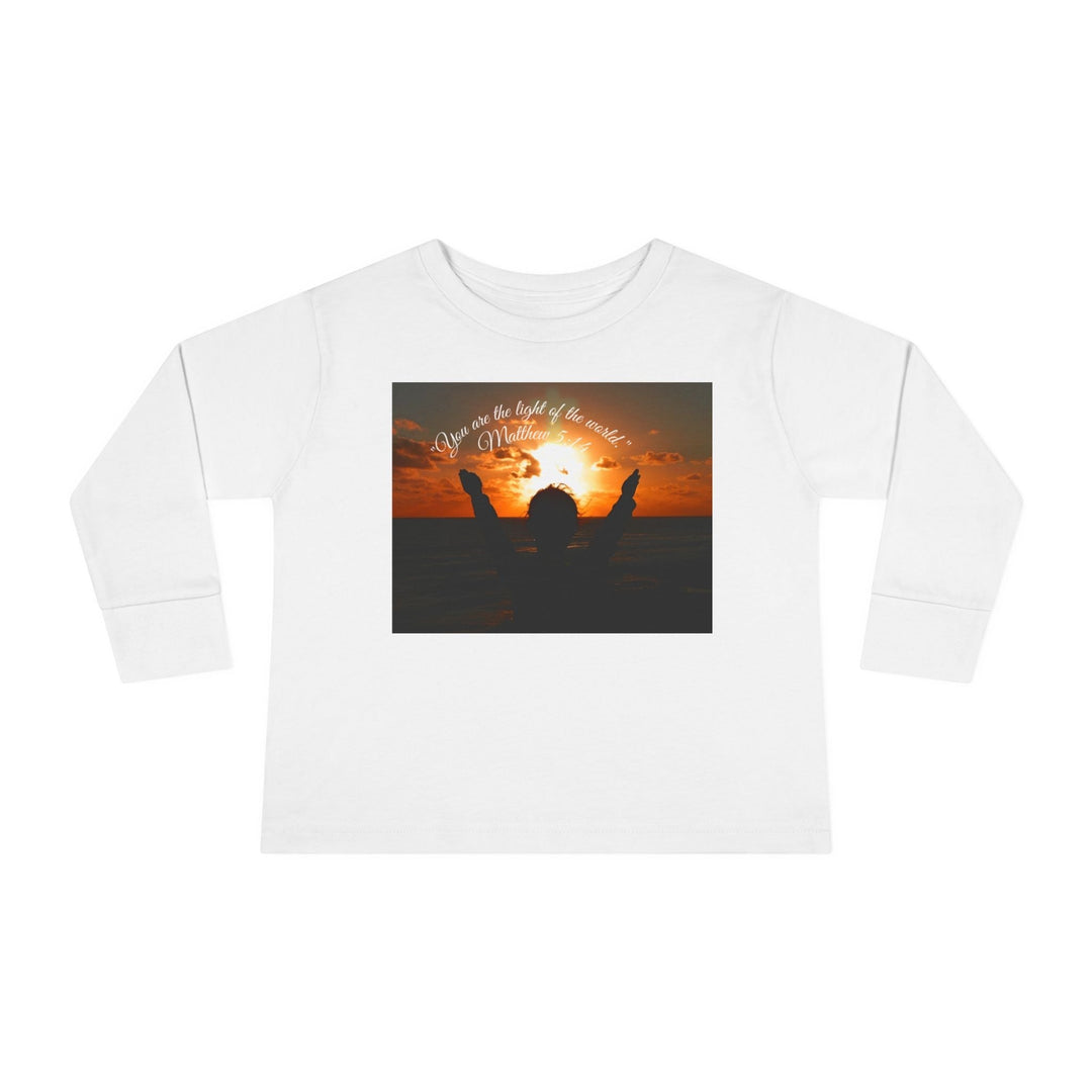 You are the light of the world |Toddler Long Sleeve Tee - Faith Scripture Gift | Gifts Of Words