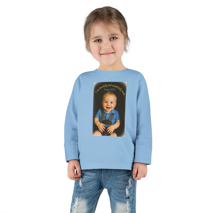 I am fearfally |Toddler Long Sleeve Tee - Faith Scripture Gift | Gifts Of Words