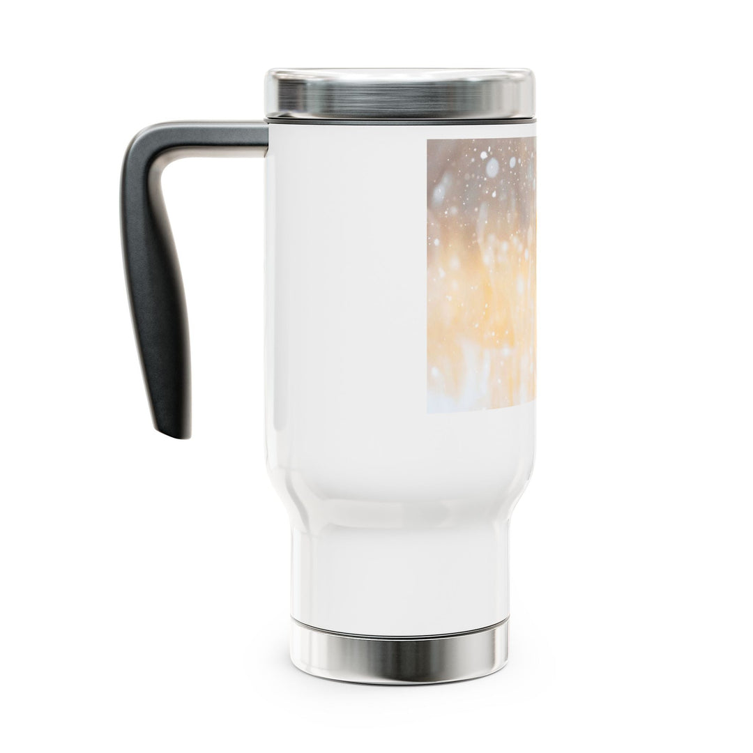 Golden Lion Stainless Steel Travel Mug with Handle, 14oz - Faith Scripture Gift | Gifts Of Words