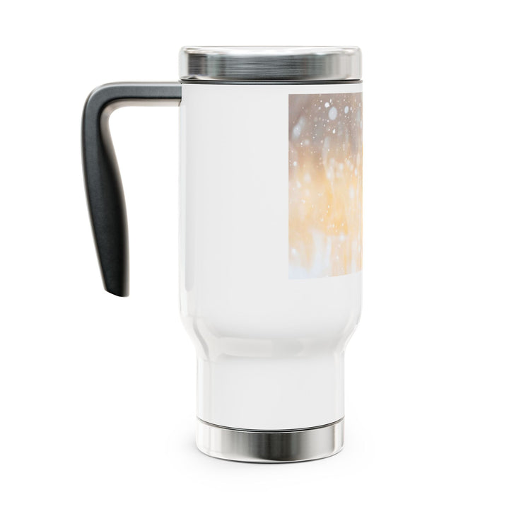 Golden Lion Stainless Steel Travel Mug with Handle, 14oz - Faith Scripture Gift | Gifts Of Words