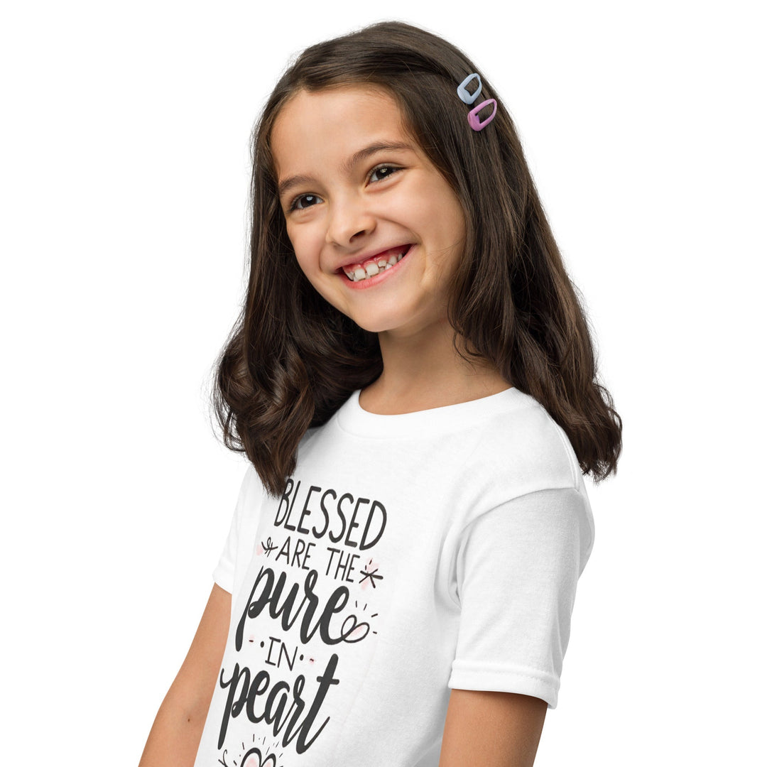 Blessed Are The Pure Heart Youth t-shirt - Faith Scripture Gift | Gifts Of Words