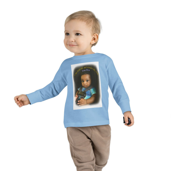 I am fearfally |Toddler Long Sleeve Tee - Faith Scripture Gift | Gifts Of Words
