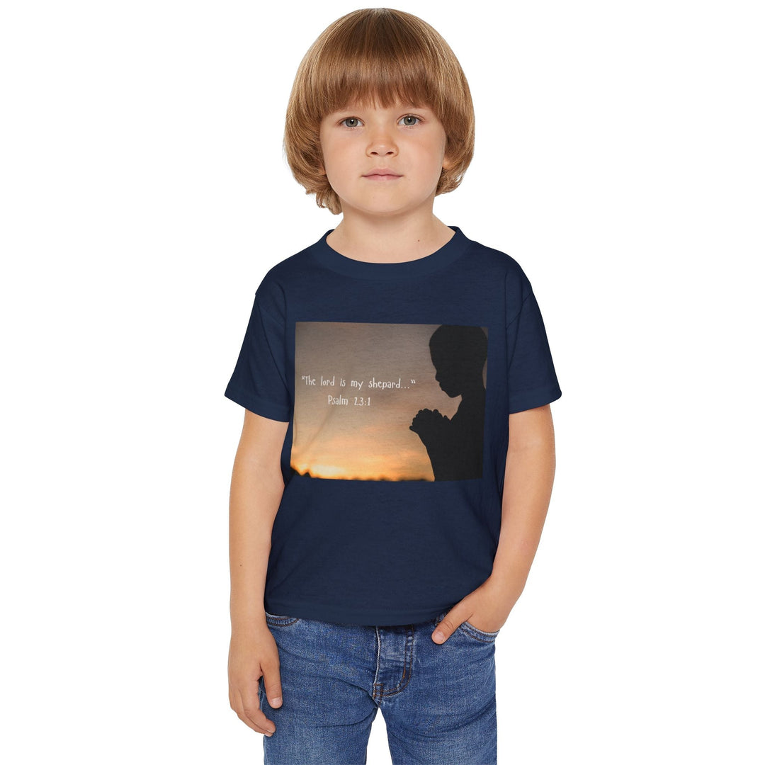 The lord is my shepard | Cotton™ Toddler T-shirt - Faith Scripture Gift | Gifts Of Words
