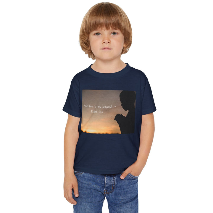 The lord is my shepard | Cotton™ Toddler T-shirt - Faith Scripture Gift | Gifts Of Words