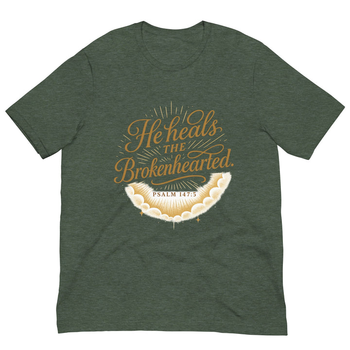 He Heals the Brokenhearted T- Shirt - Faith Scripture Gift | Gifts Of Words