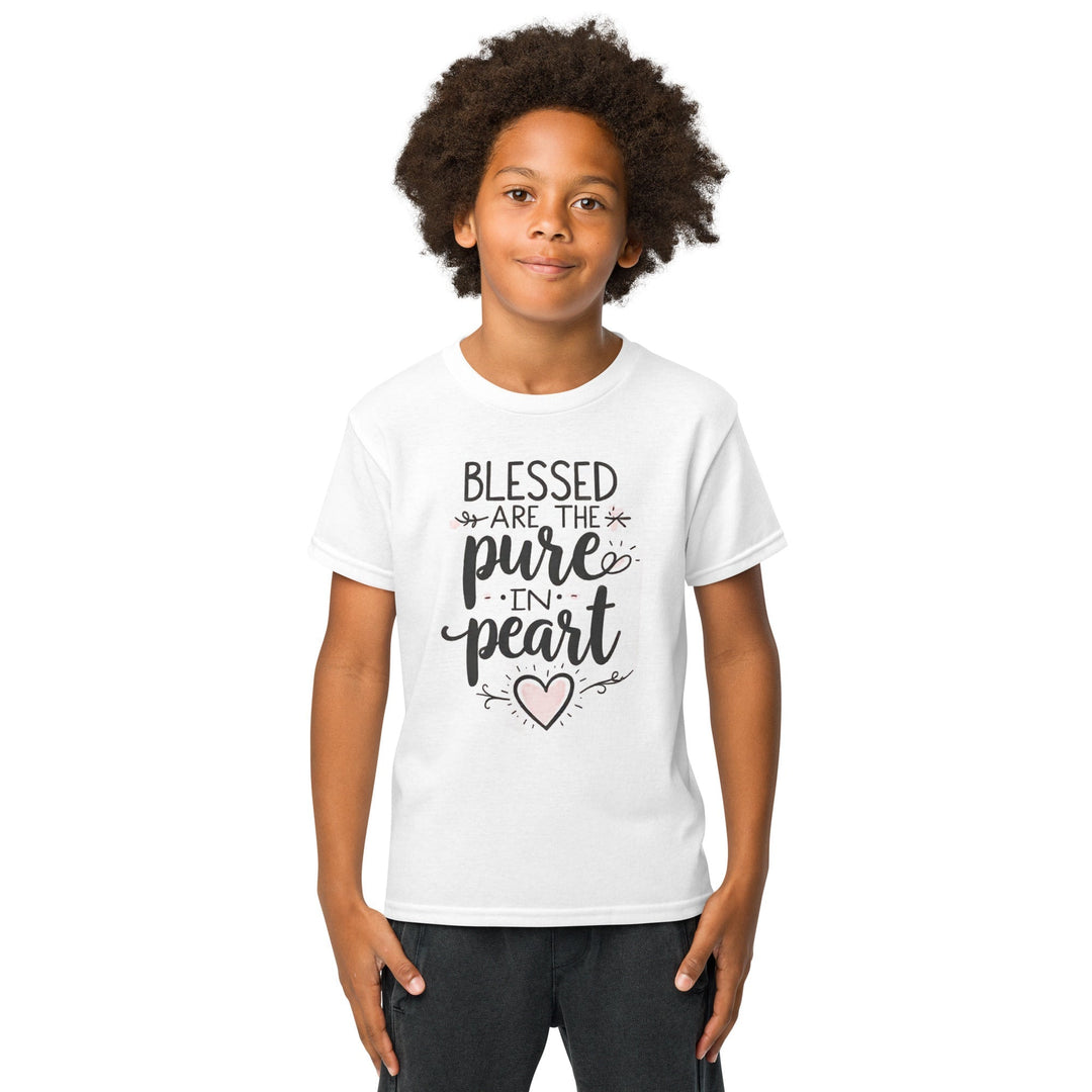 Blessed Are The Pure Heart Youth t-shirt - Faith Scripture Gift | Gifts Of Words