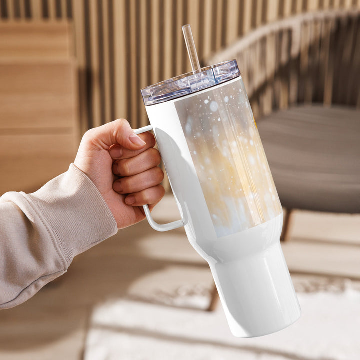Travel mug with a handle - Faith Scripture Gift | Gifts Of Words