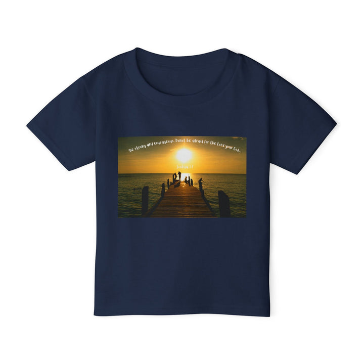 Be strong and courageous | Cotton™ Toddler T-shirt - Faith Scripture Gift | Gifts Of Words