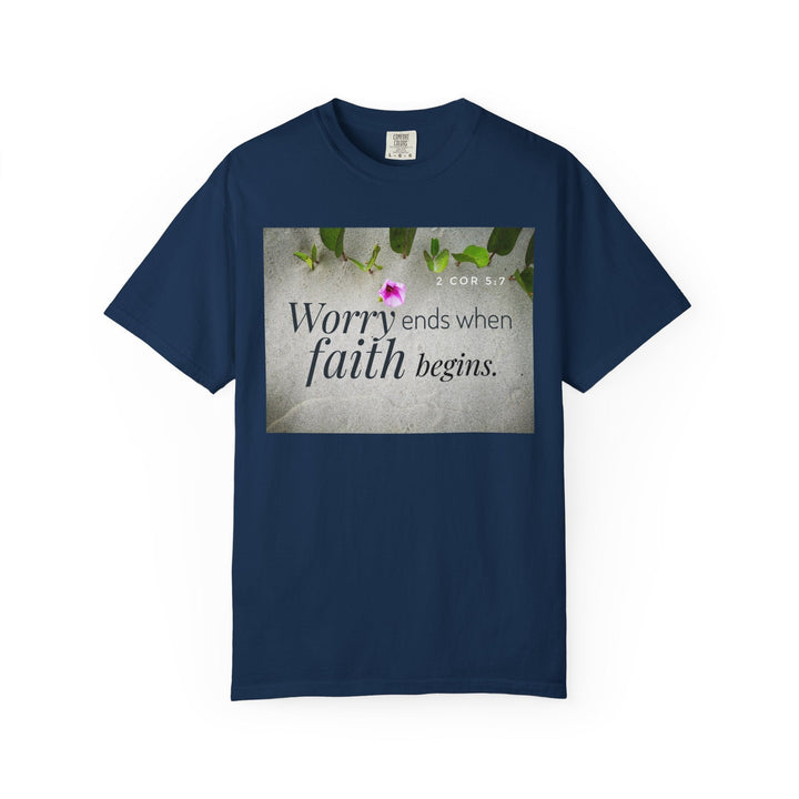 Garment-Dyed T-Shirt – Premium Retro Wash Soft Cotton Tee - Faith Scripture Gift | Gifts Of Words