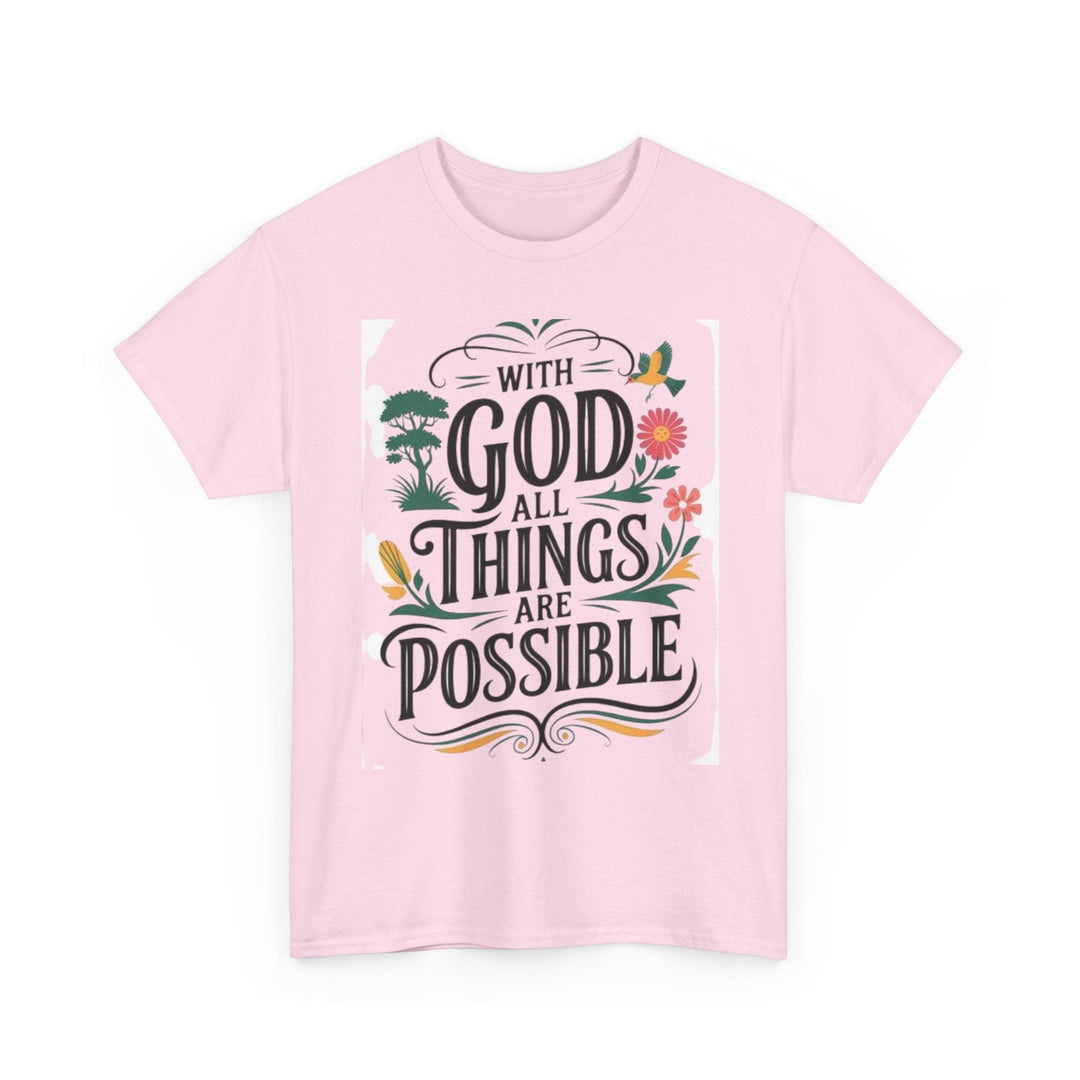 Heavy Cotton Unisex Tee - Premium Durable Graphic T-Shirt - Faith Scripture Gift | Gifts Of Words