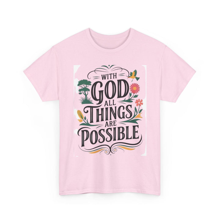 Heavy Cotton Unisex Tee - Premium Durable Graphic T-Shirt - Faith Scripture Gift | Gifts Of Words