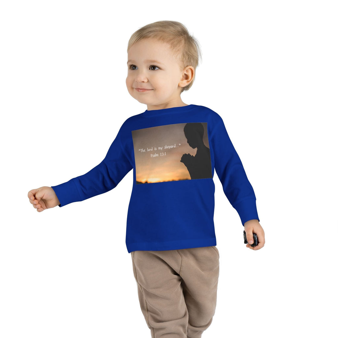 The lord is my shepard |Toddler Long Sleeve Tee - Faith Scripture Gift | Gifts Of Words