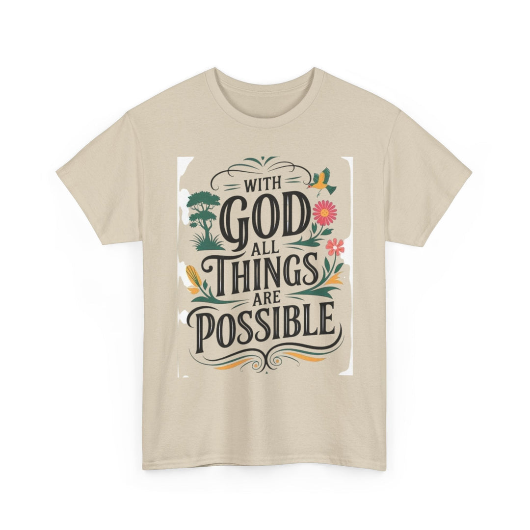 Heavy Cotton Unisex Tee - Premium Durable Graphic T-Shirt - Faith Scripture Gift | Gifts Of Words