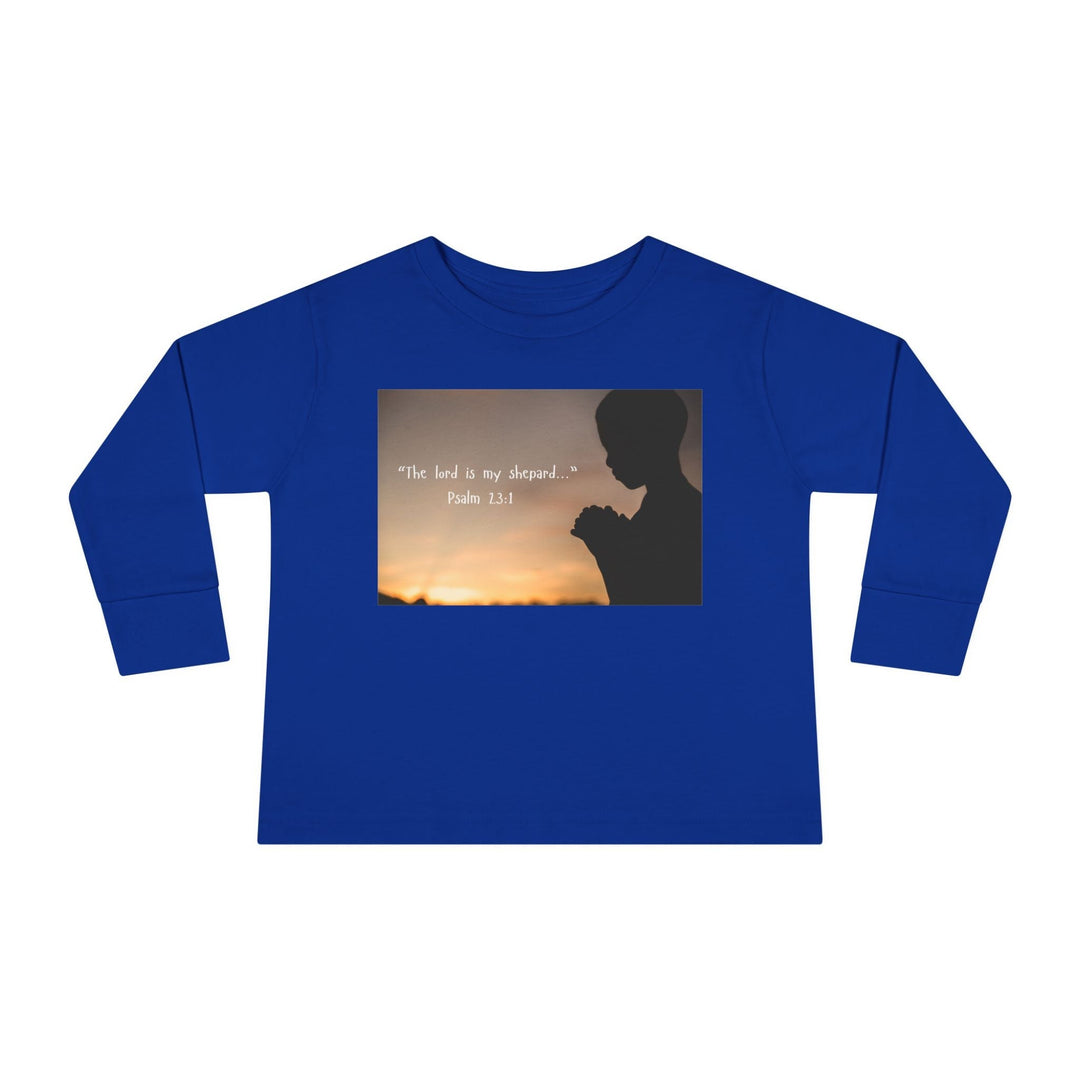 The lord is my shepard |Toddler Long Sleeve Tee - Faith Scripture Gift | Gifts Of Words