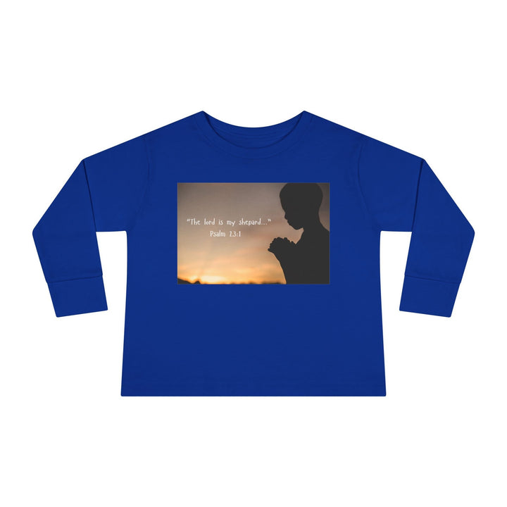 The lord is my shepard |Toddler Long Sleeve Tee - Faith Scripture Gift | Gifts Of Words
