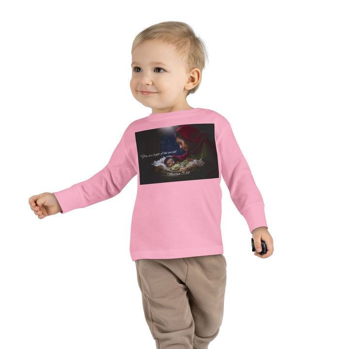 You are the light of the world |Toddler Long Sleeve Tee - Faith Scripture Gift | Gifts Of Words